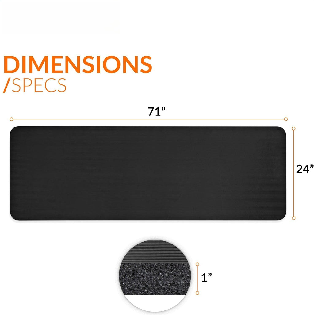 1in Thick Yoga Mat with Strap