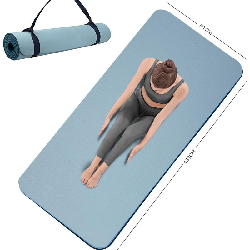 Double Sided Yoga Mat 72x32in 7mm