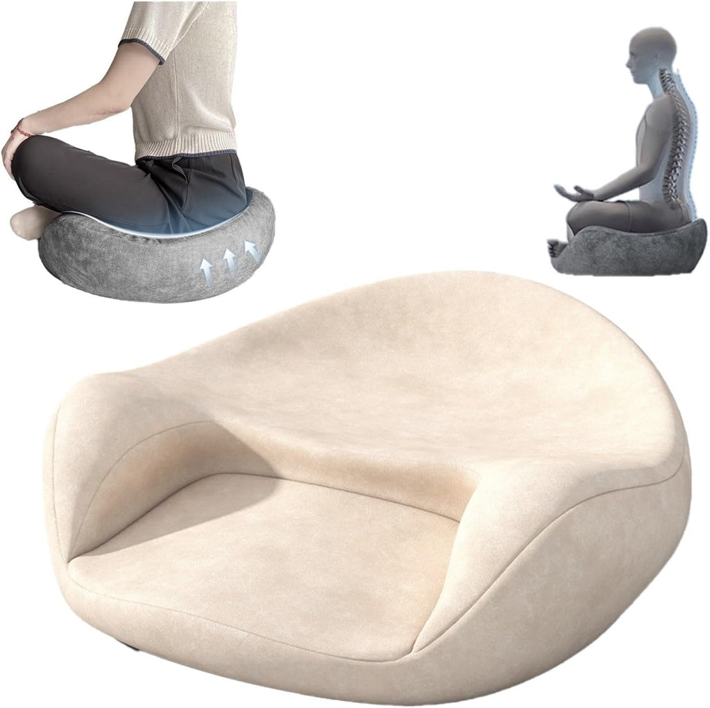 White Memory Foam Meditation Floor Cushion