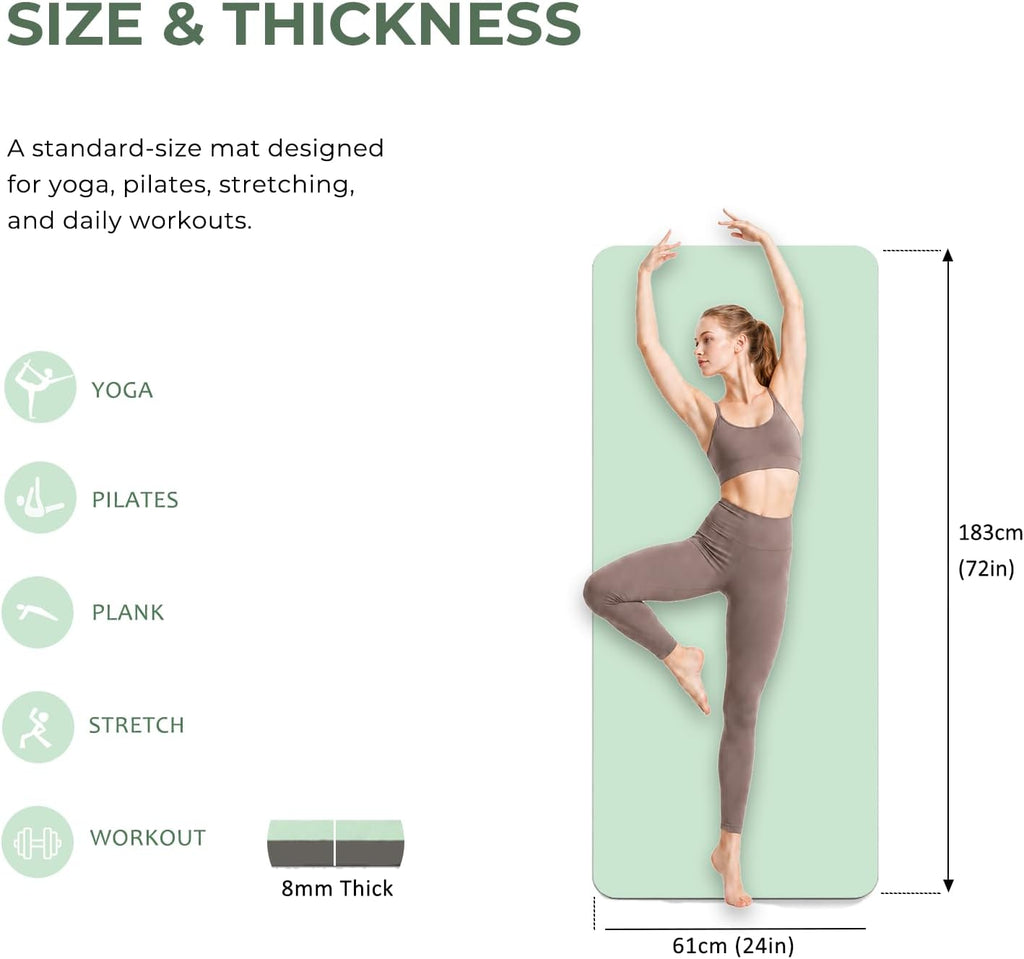 Non Slip Yoga Mat 72x24in