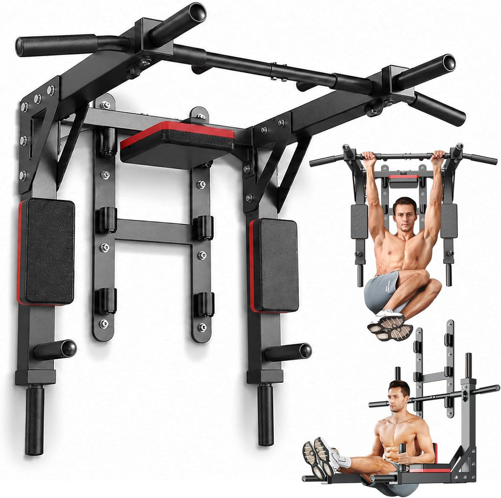 Wall Mounted Pull Up Bar Dip Station