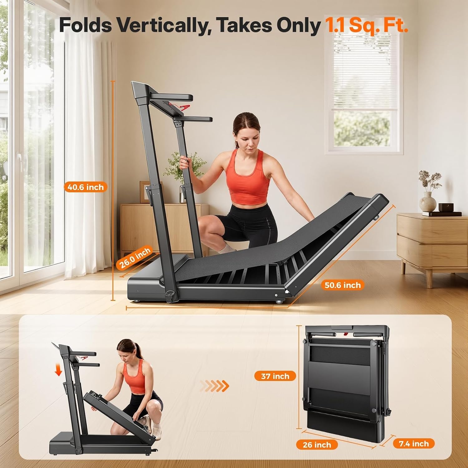 Foldable Walking Pad Treadmill