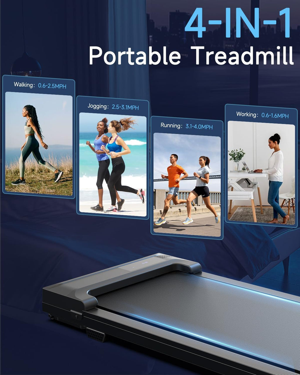 Under Desk Motorized Walking Pad Treadmill