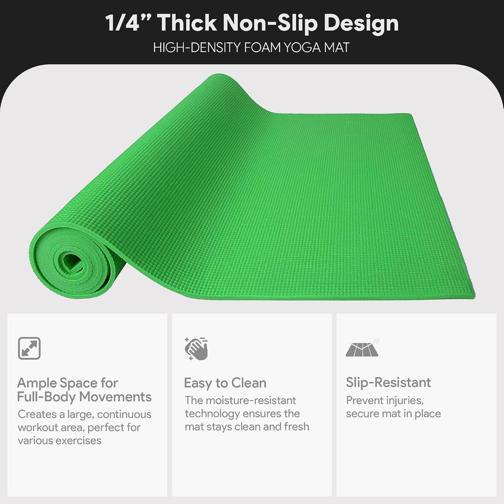 High Density Yoga Mat 1/4in