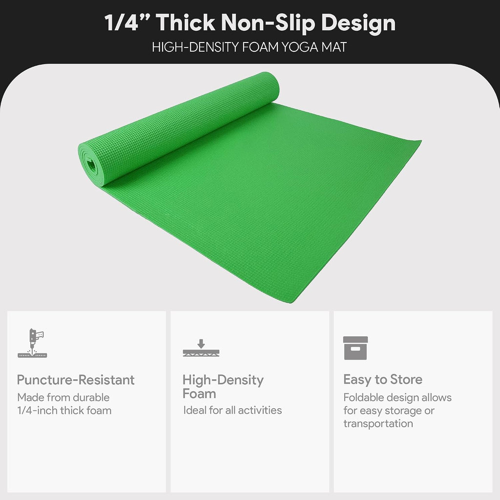 High Density Yoga Mat 1/4in