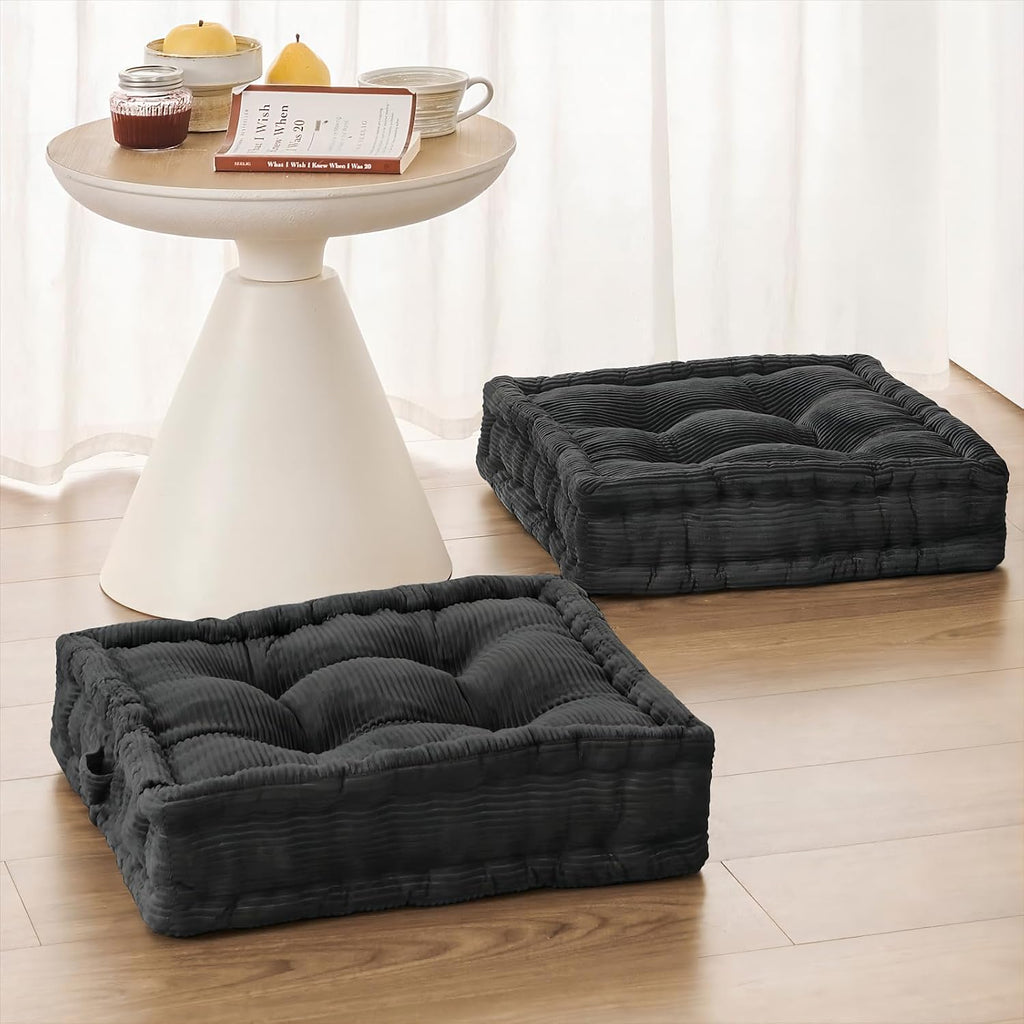 Gray 20x20in Square Floor Cushion