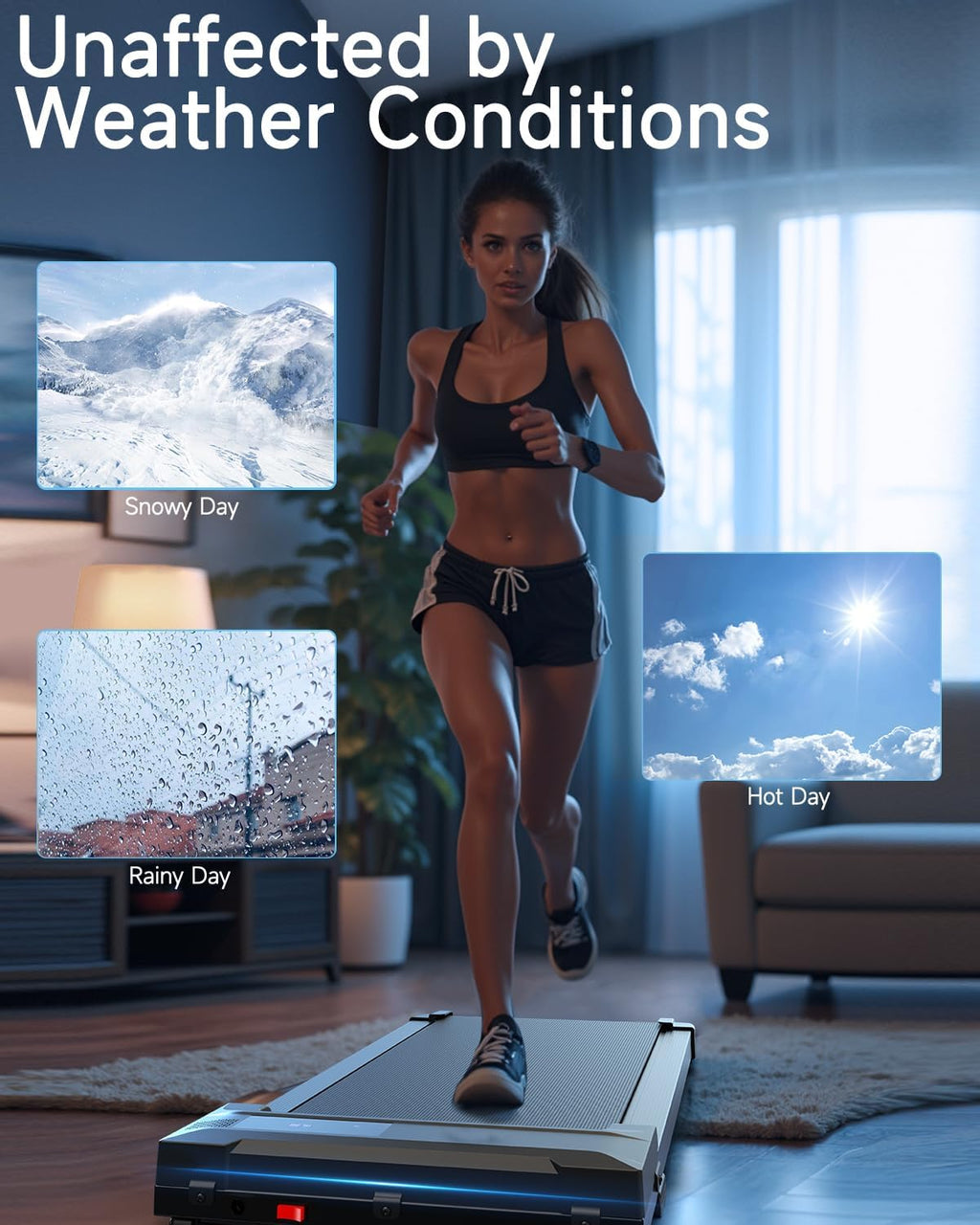 Under Desk Motorized Walking Pad Treadmill