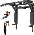 Wall Mounted Pull Up Bar Dip Station 440lbs