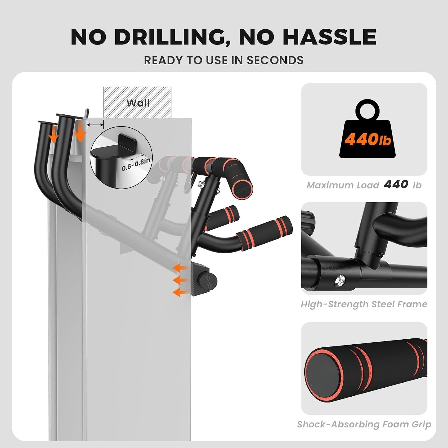 Doorway Pull Up Bar 440lb