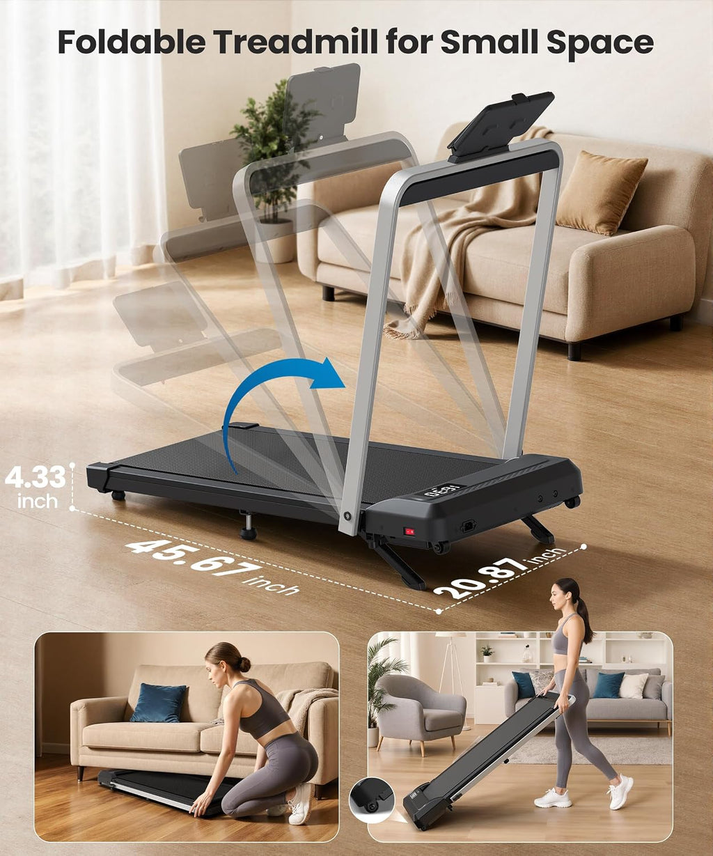 Walking Pad Treadmill With Handle