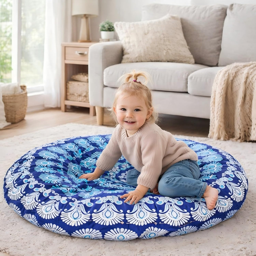 35in Round Mandala Meditation Floor Cushion