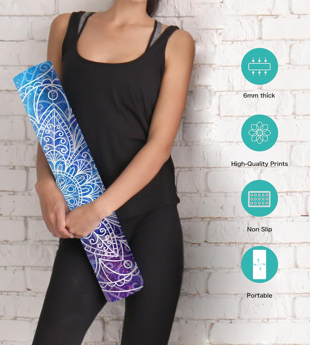 TPE Non Slip Yoga Mat 72x24in 6MM