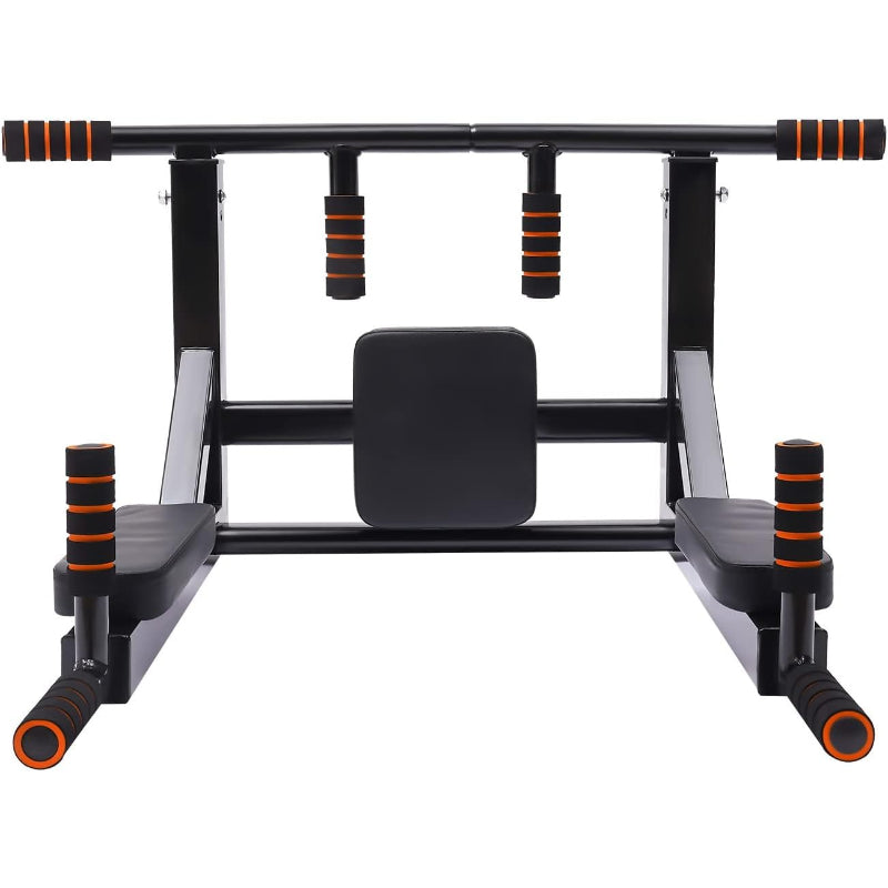Wall Mounted Pull Up Bar Dip Station 440Lbs