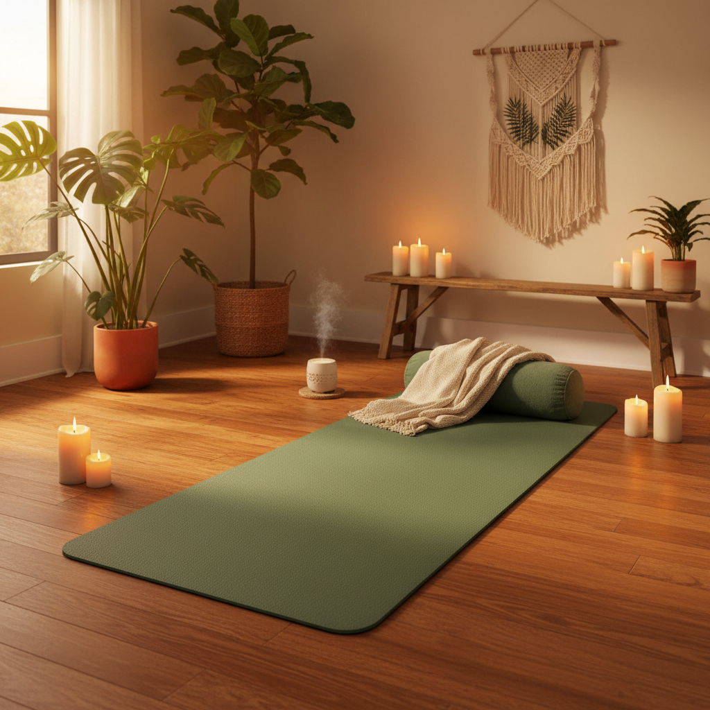 Non-slip Thick Yoga Mat - Cozy Scene